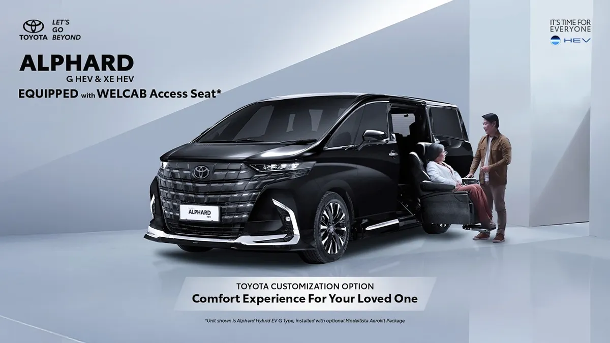 Toyota Alphard Hybrid EV Hadir dengan Pilihan Welcab Access Seat Untuk Memberikan Pengalaman yang Nyaman Bagi Keluarga Tercinta