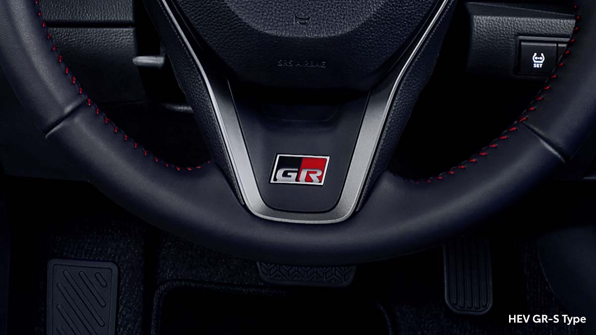 GR Logo on Steering Wheel