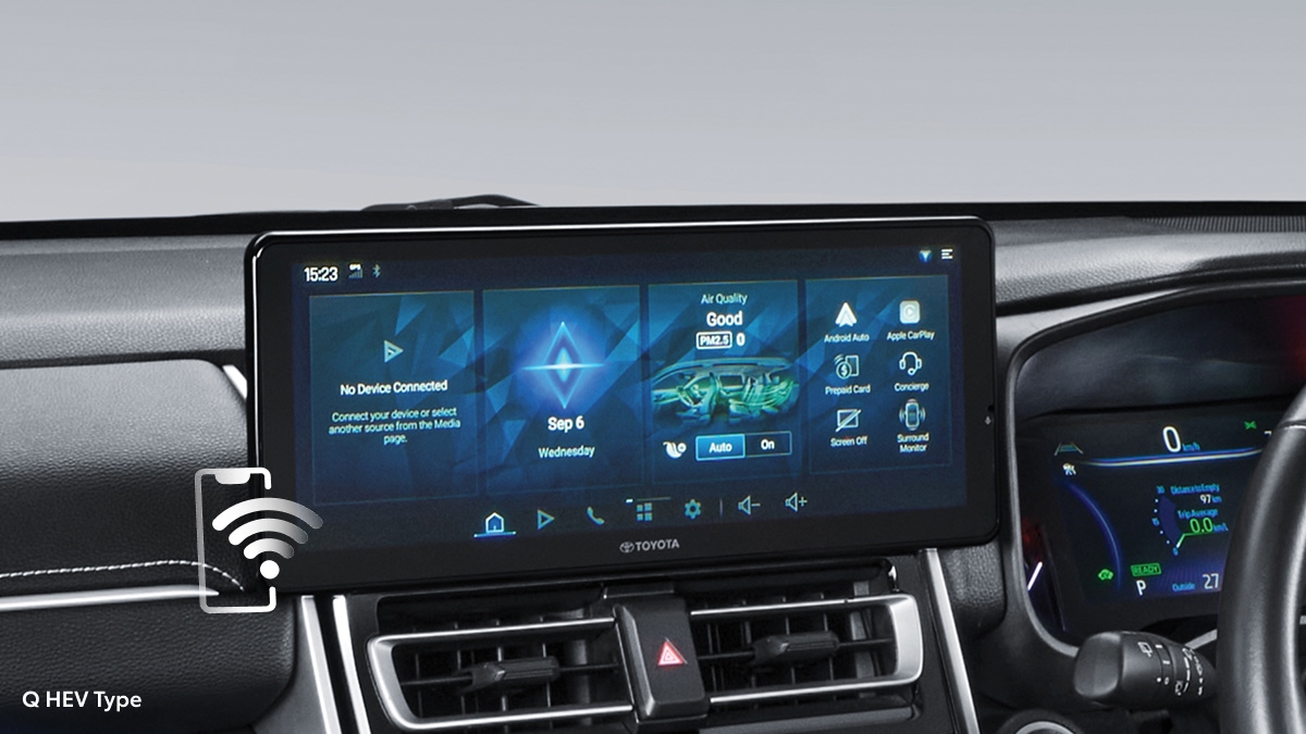 New 12.3" Head Unit with New In-Car Wifi & Entertainment System (All Q HEV & All V Type)