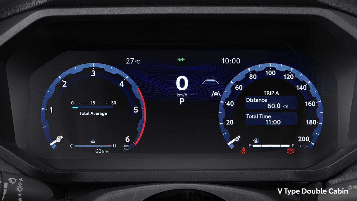 12" TFT Multi-Information Display with Tire Pressure Monitoring System (TPMS)