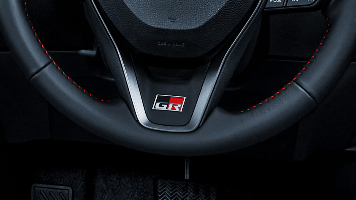 New GR Emblem on Steering Wheel